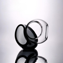 Vaso de Cristal Canouan Cinza 16cm