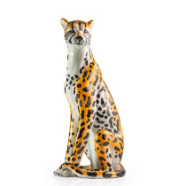 Escultura De Porcelana Cheeta Sentada M 