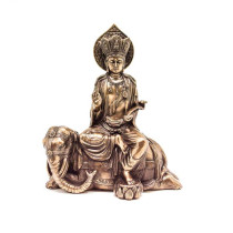 Estatueta Buddha Samantabhadra Sentado no Elefante 