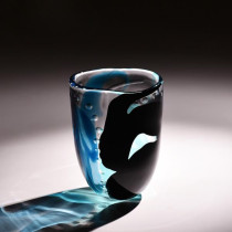 Vaso de Cristal Sossusvlei Azul e Preto