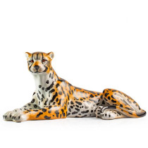 Escultura De Porcelana Cheeta Deitada G 